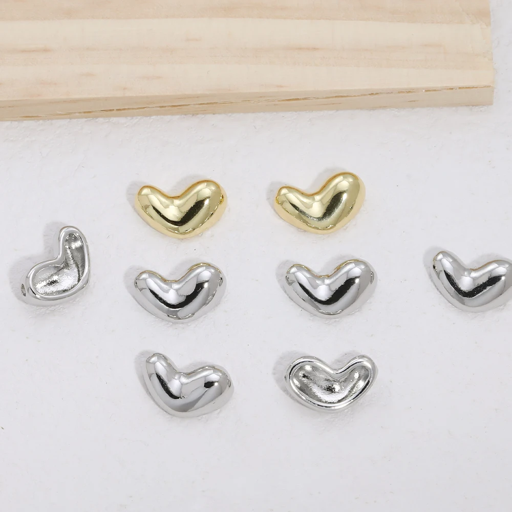 

Сердечный дизайн 50 шт. 9*15 мм фурнитура и компоненты для ювелирных изделий/медь/аксессуары для ожерелья/ручная работа/настоящее золотое покрытие # 194929