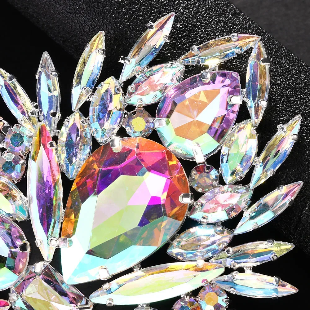 Exaggerated Bracelet for Women Girl Charm Y2k Rhinestone Club Dance Fashion 2024 Queen Party Jewelry Gift Decorations Party Gift