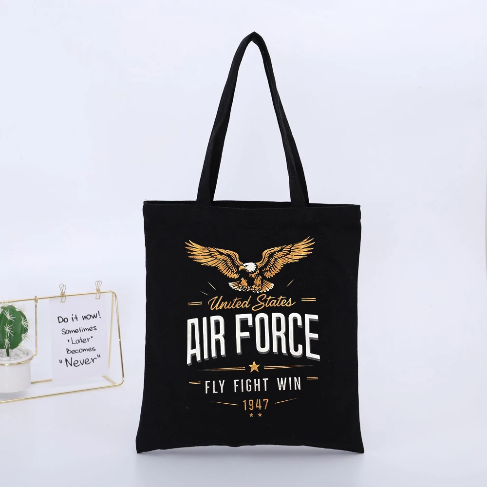 Eagle Graphic Canvas Tote Bag, Vintage Style for Daily Shopping and Casual Outings