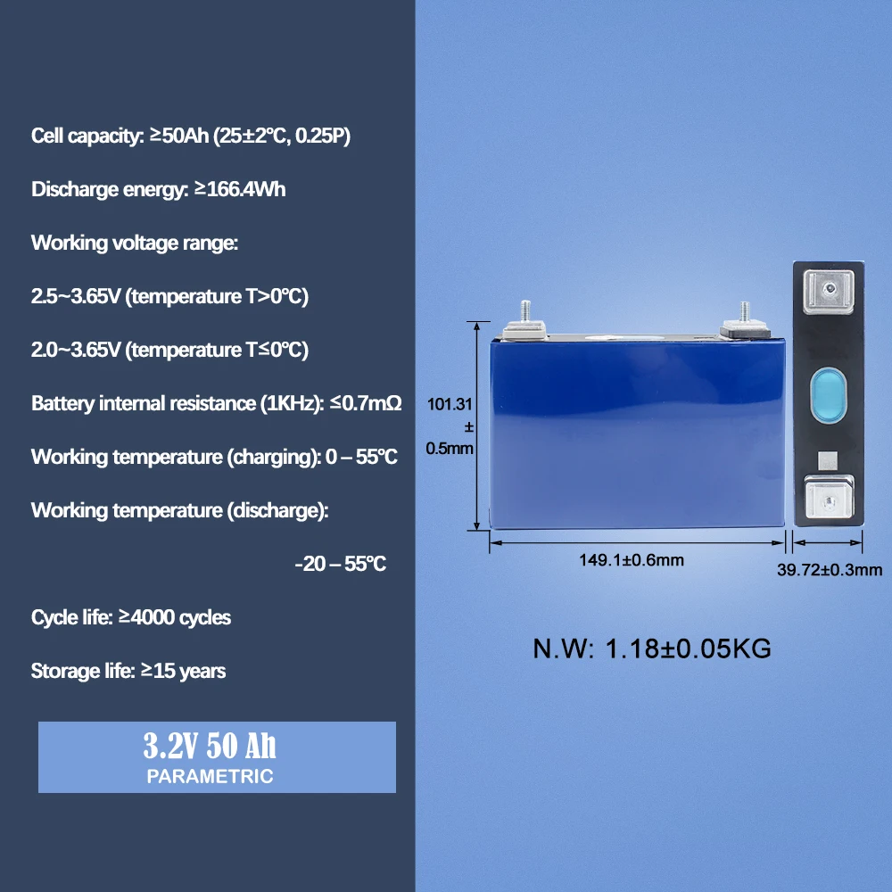 Original Lifepo4 3.2V 50Ah 135Ah 280Ah REPT Rechargeable Batteries For DIY Solar System Outdoor Power Supply Boat RV 4PCS