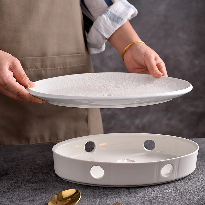 

Ceramics Sashimi Sushi Plate Dinner Dish Tableware Cooking Plate Dry Ice Tray Household Restaurant Fruit Pastries Dessert Trays