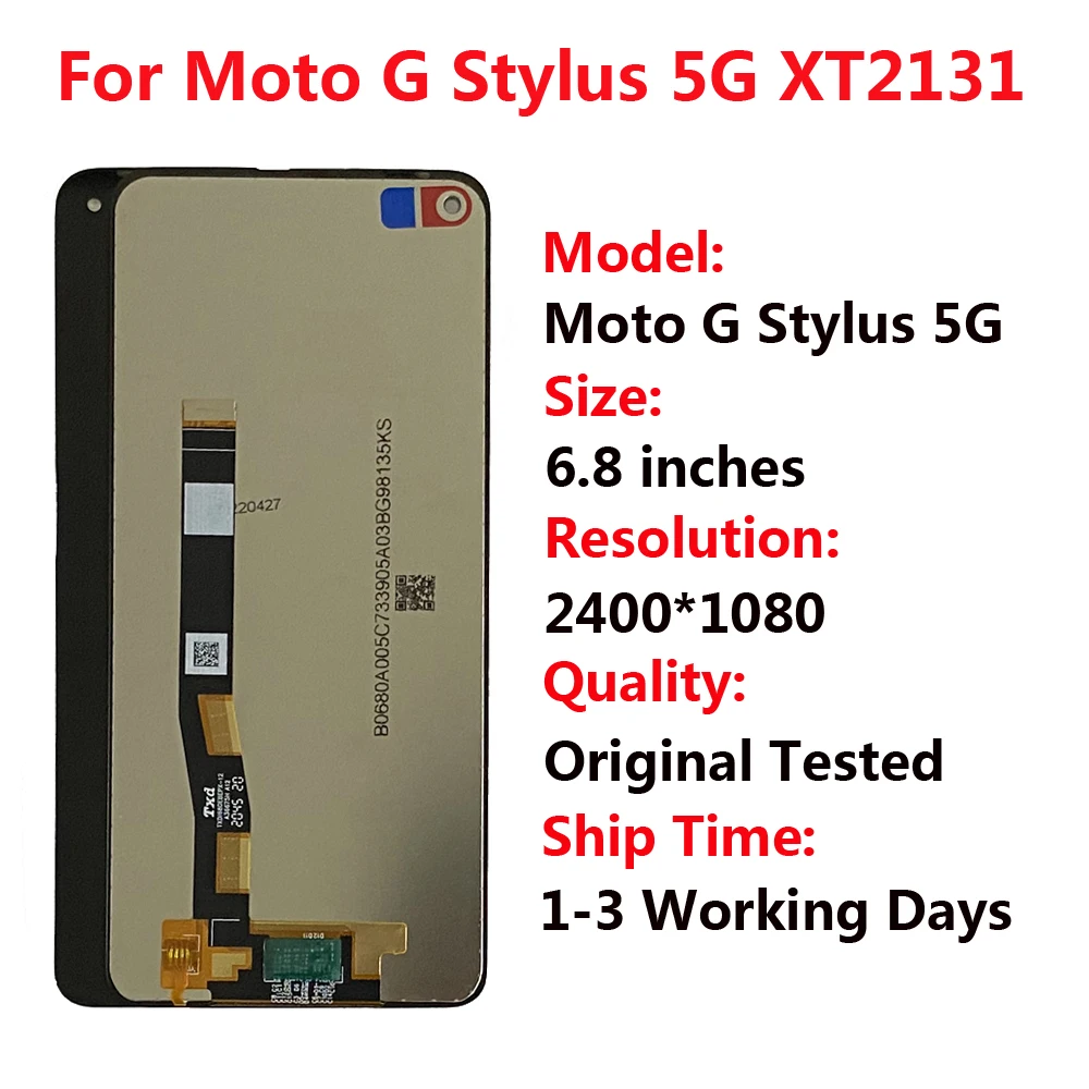 Original LCD For Motorola Moto G Stylus 4G (2023) LCD Display Touch Screen Panel Digiziter Assembly For Moto G Stylus 5G 2023LCD