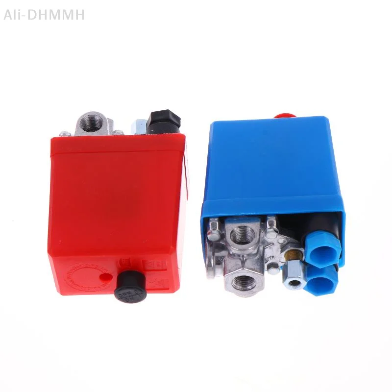 ZLinKJ 1Pcs 90-120psi Automatic Air Pressure Switch Air Compressor Pressure Switch 4Port Manifold Electric Air Compressors Tool