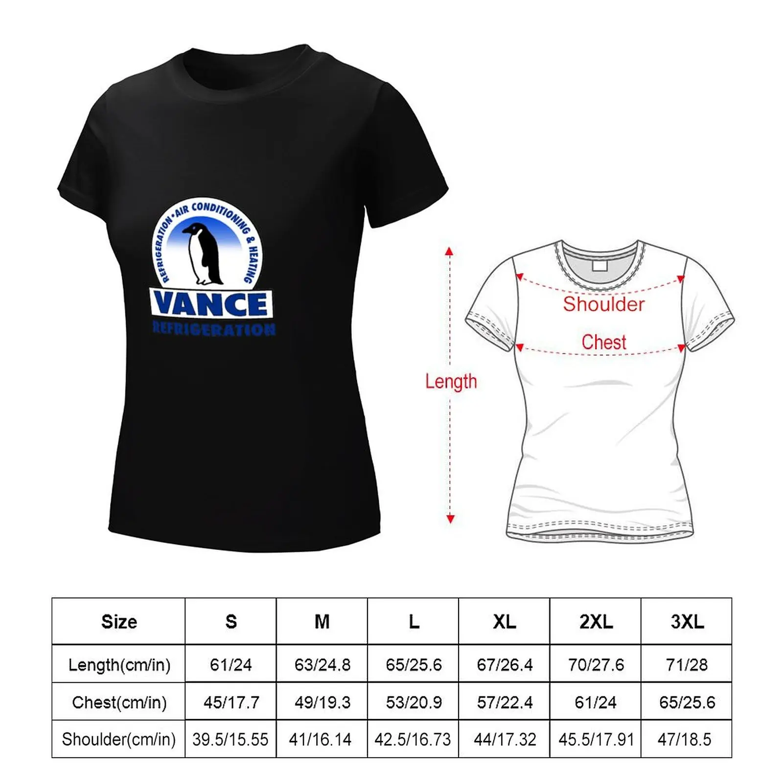 Vance Refrigeration T-shirt cute tops tees anime clothes Summer Women's clothing