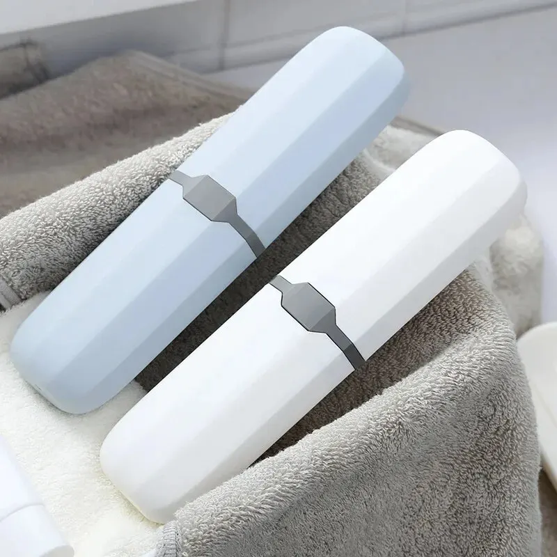 1pc Portable Toothbrush Holder Box Bathroom Accessories Toothpaste Box Outdoor Travel Camping Toothbrush Storage Organizer Case