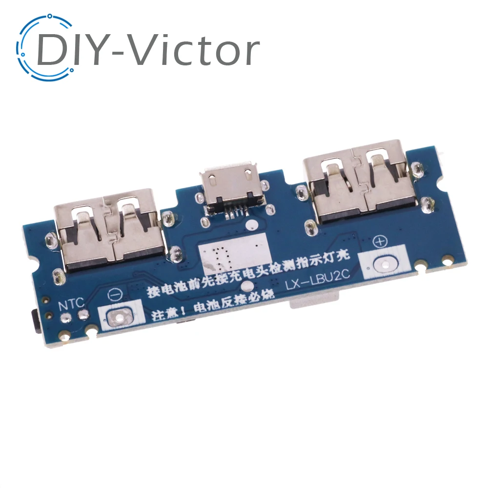 Micro/Type-C USB 5V 2.4A Dual USB 18650 Boost Battery Charger Board Mobile Power Bank Accessories For Phone DIY