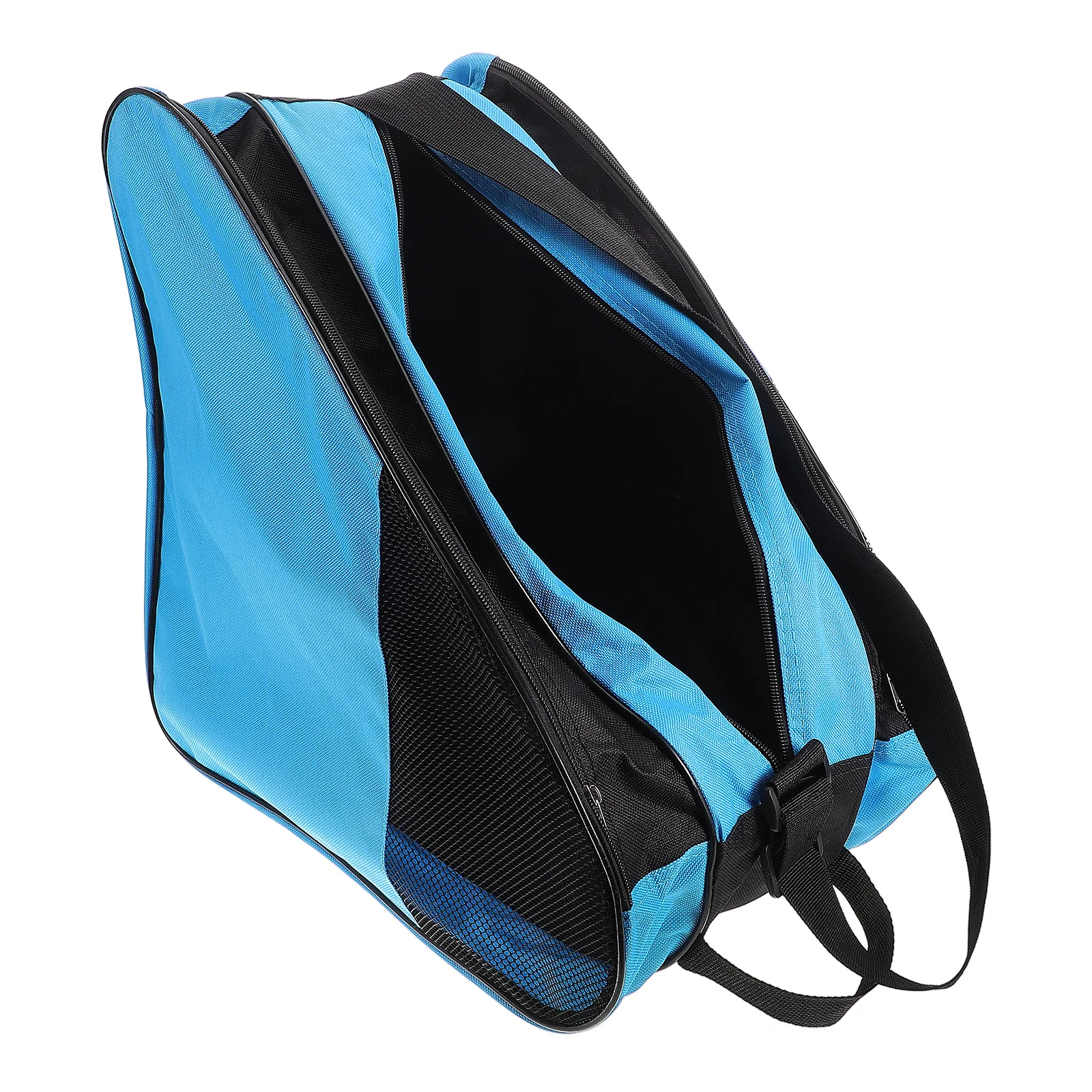 

Multifunctional Black Roller Skates Bag Three-Layer Lightweight Shoulder Backpack Large Capacity Protective Skates Storage Pouch