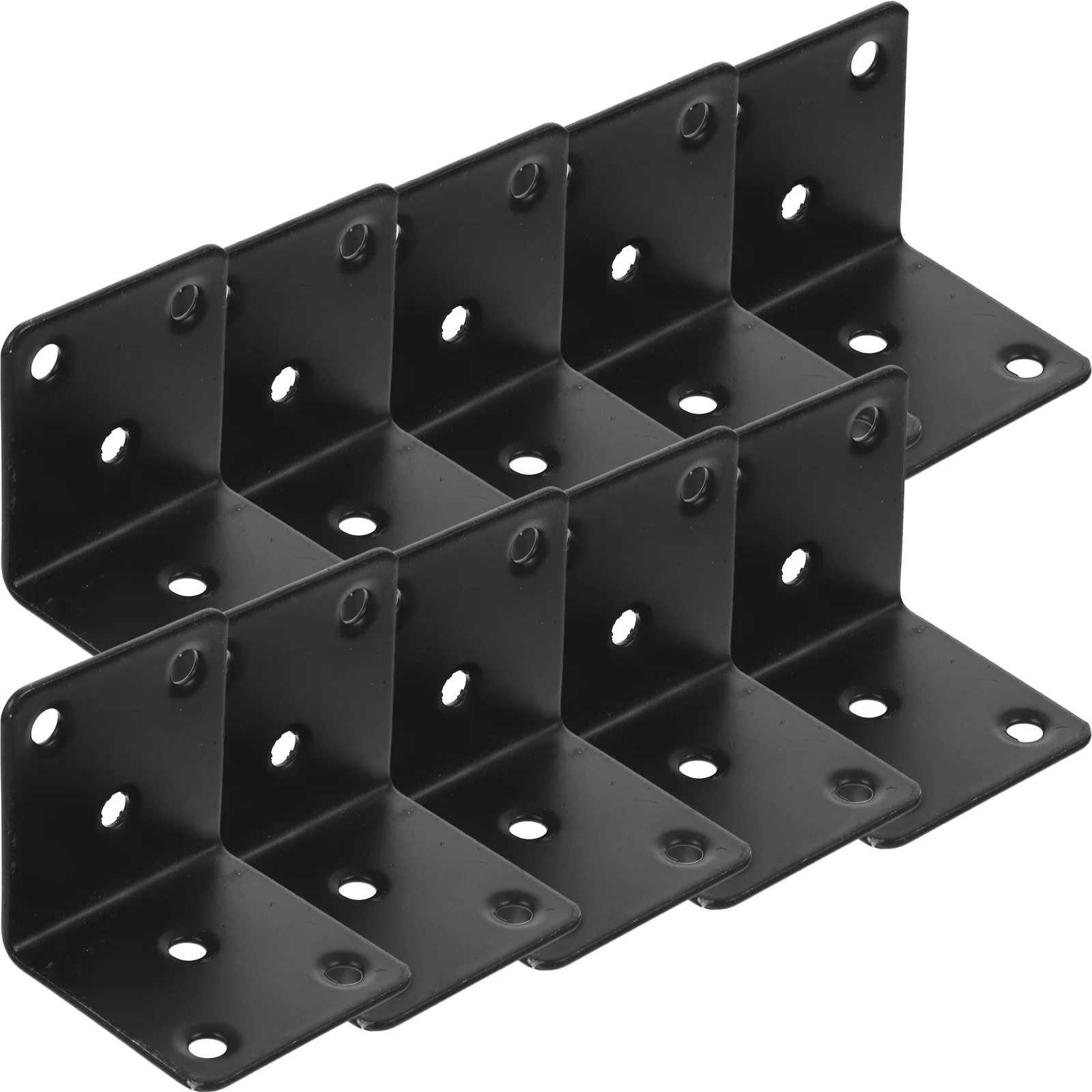 

10Pcs Metal L Brackets for Wood Shelves High Reliability Precision Made Stable Characteristics Home Use Angle Iron