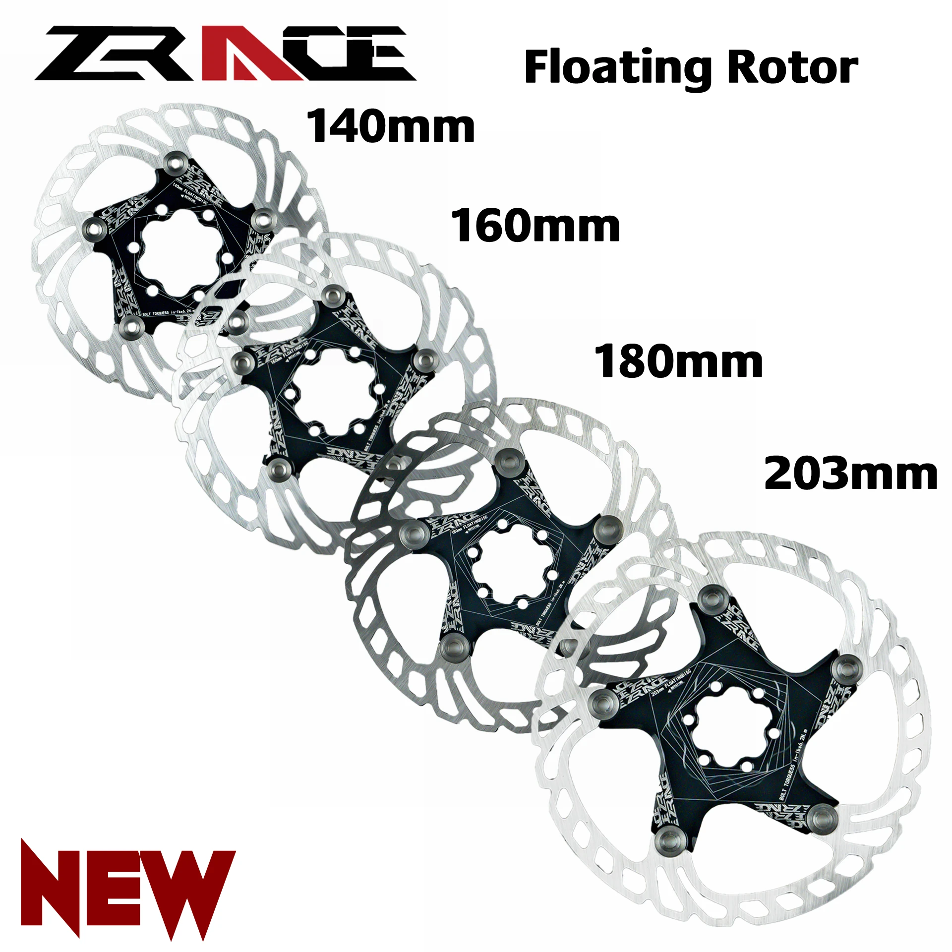 ZRACE bike brake rotor Strong heat dissipation floating rotor 160mm 180mm 203mm MTB disc brake