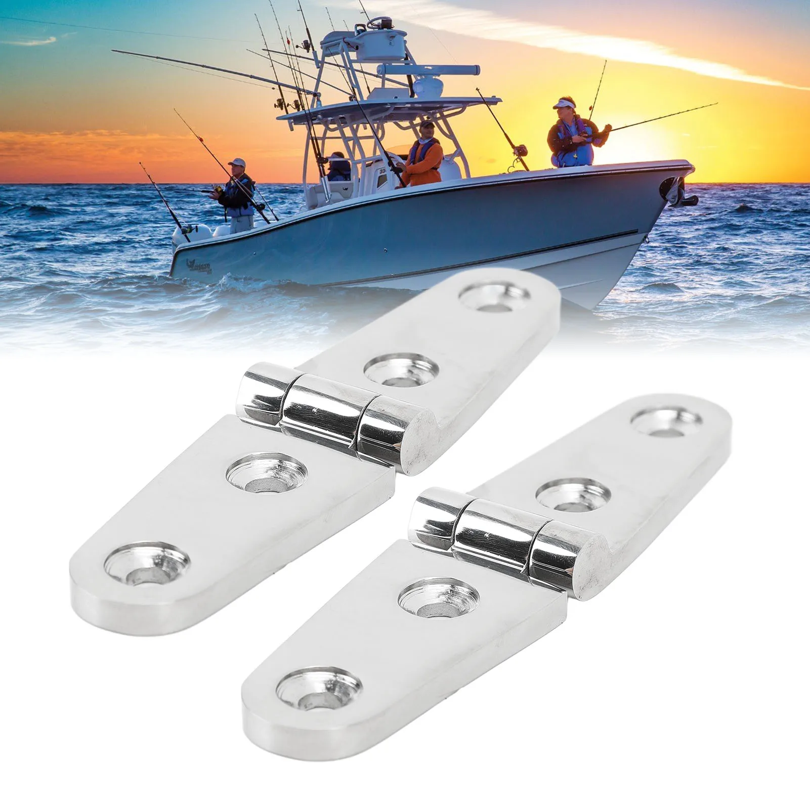 4Pcs Boat Hatch Hinge 316 Stainless Steel Marine Hatch Hinge For Yacht Fiberglass Yachts Inflatable Yachts Boats Accessories