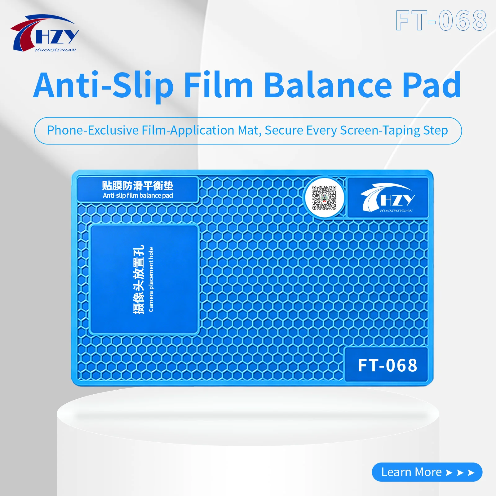 HZY FT-068 Anti-slip Silicone Pad Film Flat Balance LCD Screen Protective Mat with Scraper iPhone Camera Card Slot Mat
