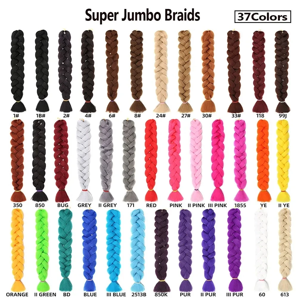 Lihui-Tranças Jumbo Longas Sintéticas, 82 ", Trança Pura, Extensões De Cabelo, Cabelo Falso Afro, Fibra De Alta Temperatura, Trança De Caixa