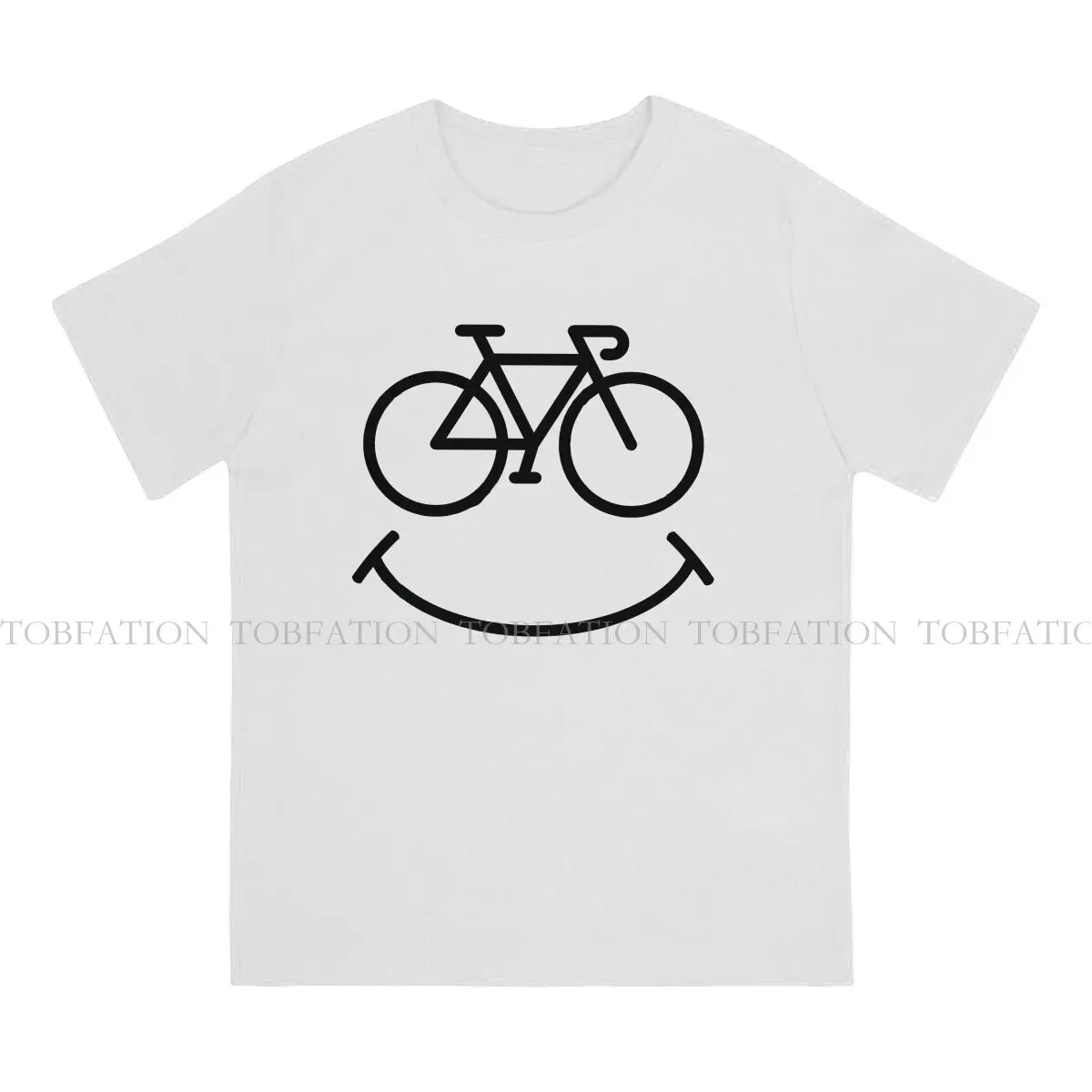 Bicycle Smile Man's TShirt Cycling MTB Biking O Neck Tops 100% Cotton T Shirt Funny High Quality Birthday Gifts