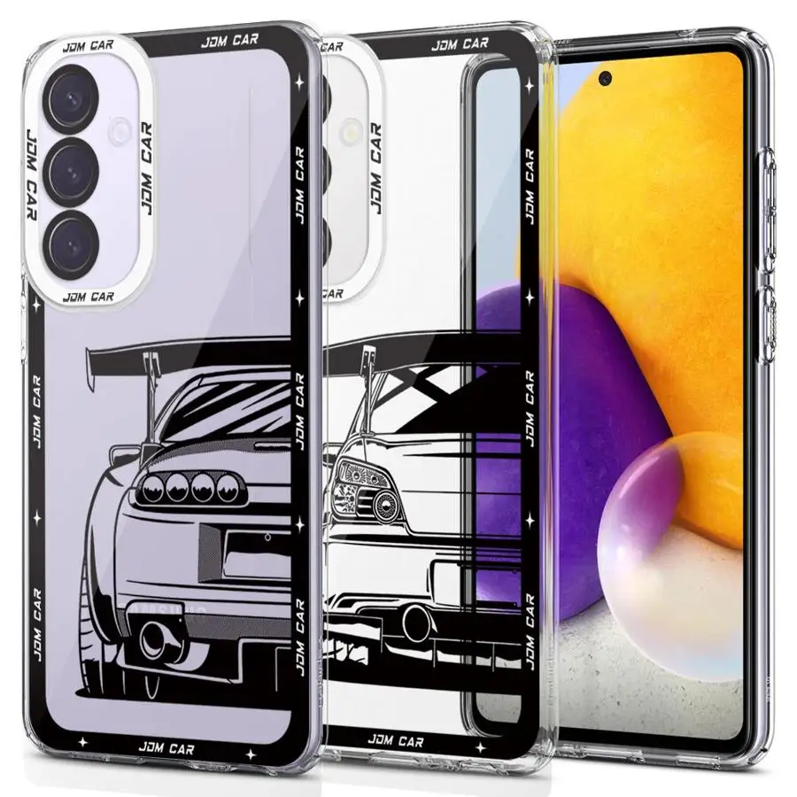جراب هاتف JDM للسيارات الرياضية ، جراب هاتف لهاتف sangmung A11 ، A12 ، A13 ، A14 ، A15 ، A23 ، 4G ، 5G ، A24 ، 4G ، A25 ، A33 ، A34 ، a53 ، A54 ، A35 ، A55 ، 5G