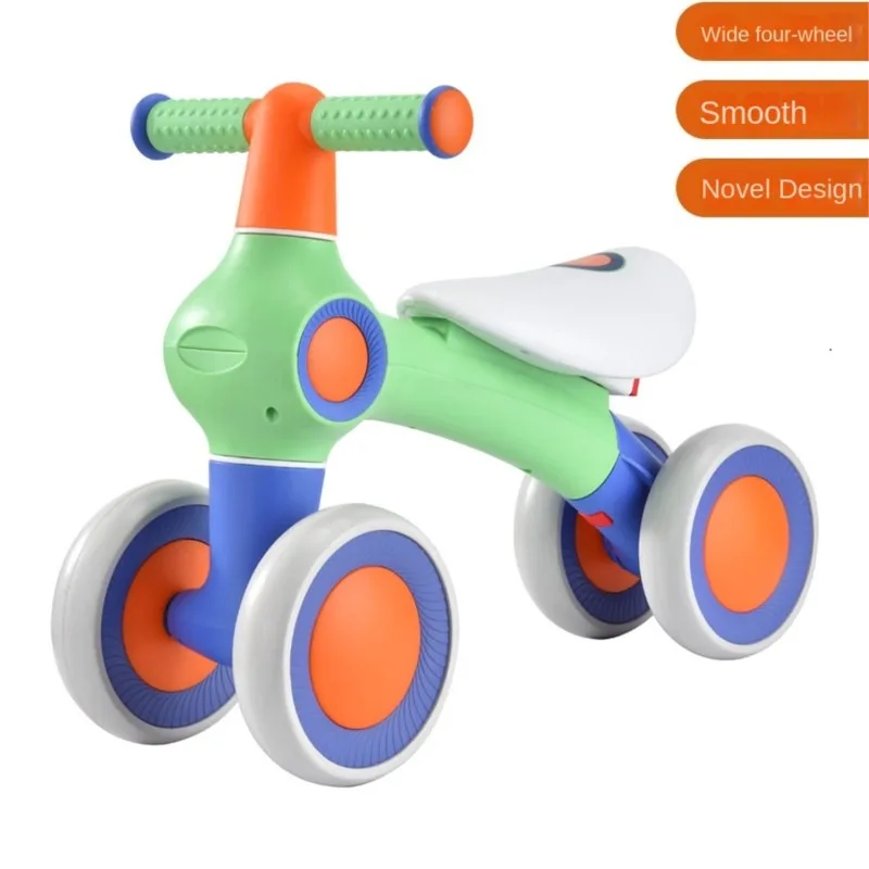 LazyChild Four-wheel Silent And Comfortable Children's Balance Car 1-3 Years Old Baby Toddler Child Safety Scooter Dropshipping