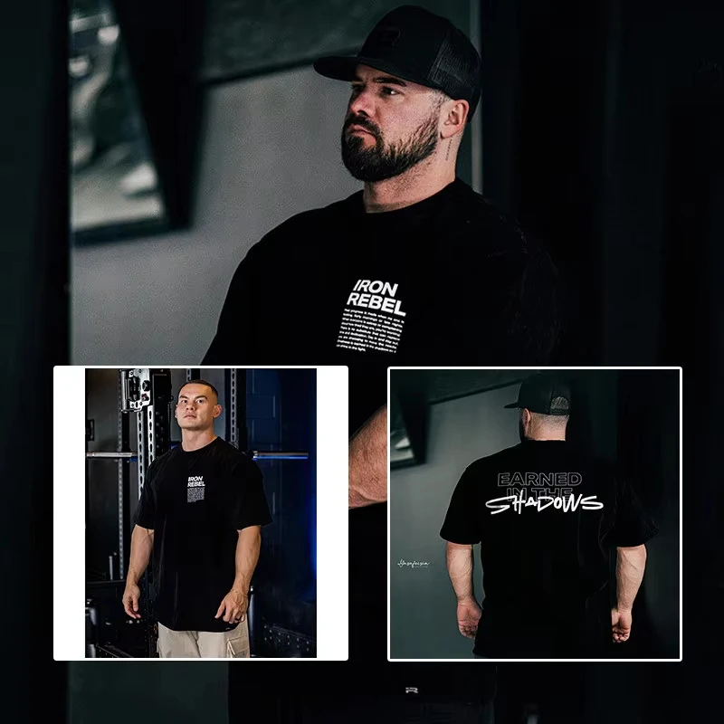 2026 Vintage Gym Graphic Tee Men Women Bodybuilding Workout Unisex Casual Summer Short Sleeve Tops