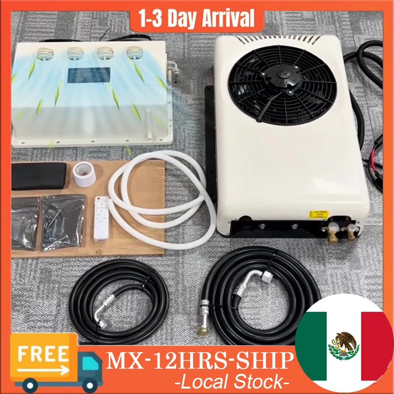 

Treeligo 10500BTU 12V Truck Air Conditioning Electric Universal Parking Air Conditioner Split Parking Cool For Camper Van Cabin