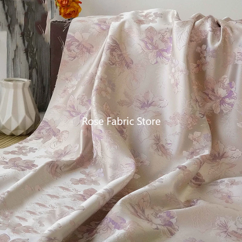 

1-метровая классическая цветочная жаккардовая ткань, женский Cheongsam, мягкий жилет, декоративная швейная ткань