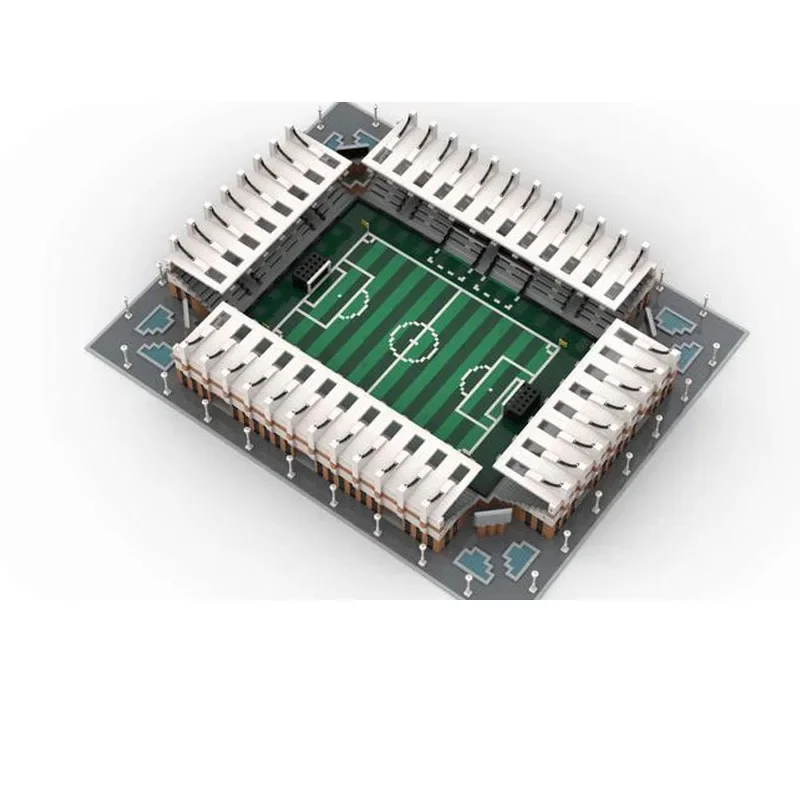 MOC-181855 blok bangunan stadion Modular kompatibel blok bangunan stadion sepak bola gedung kota 13129 buah hadiah Natal DIY