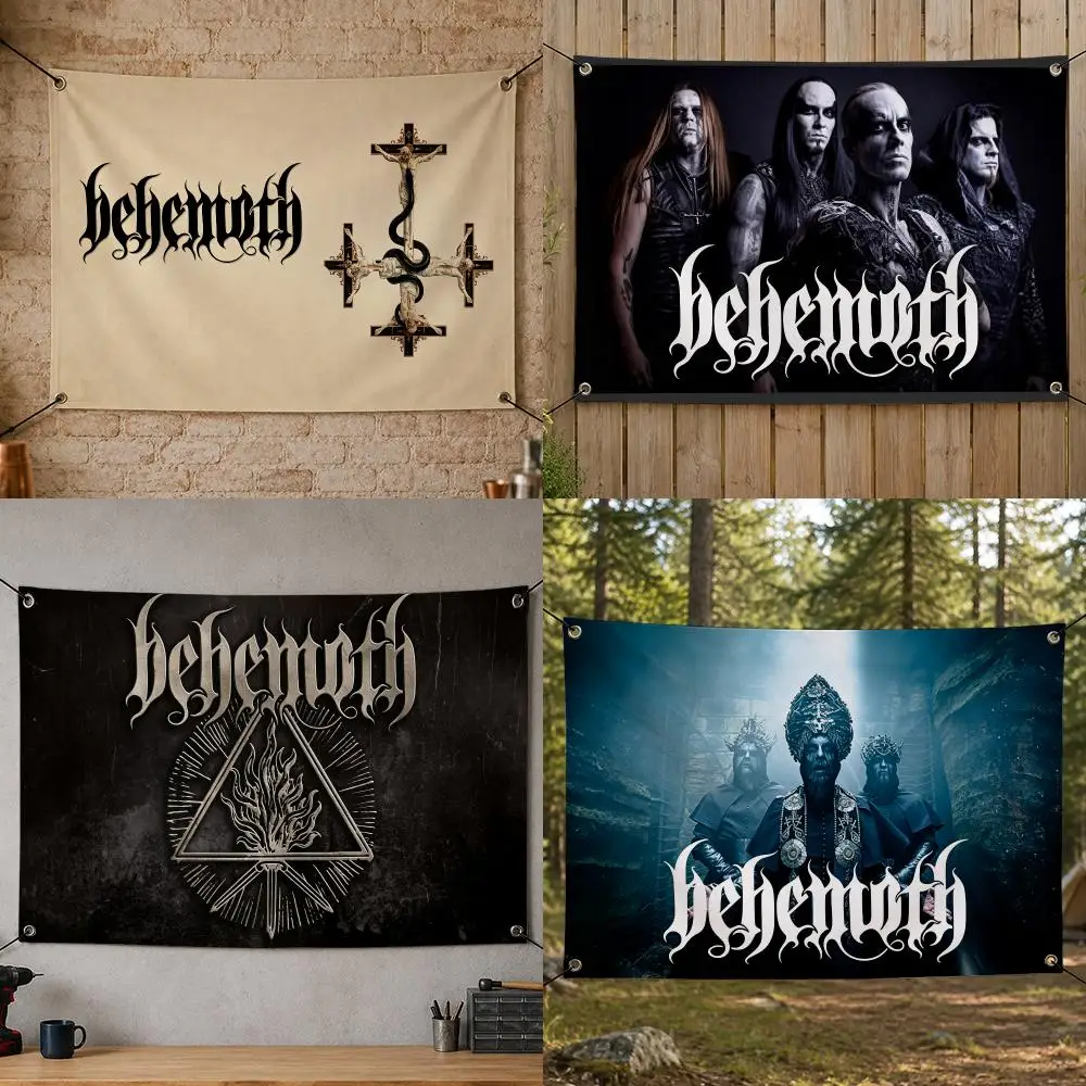 Band Extreme Black Metal Legendary B-Behemoth Flags Flag Banner for Bedroom Dorm Party Home Living Room Game Room Gift