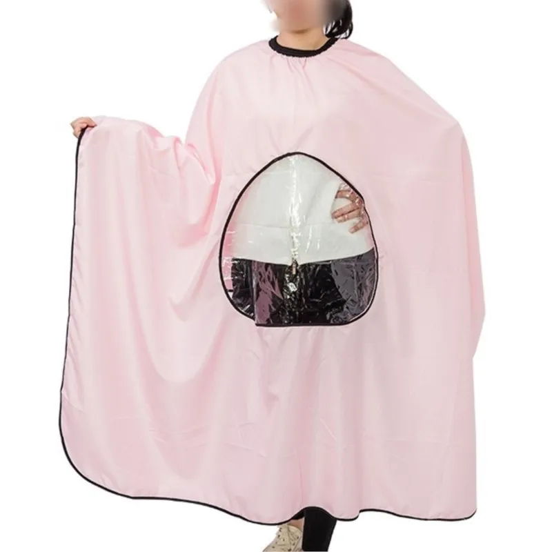 Waterproof Salon Barber Cloth Hairdressing Cape Hair-Cut Professional Cutting Gown Hair Cloth Black Pink