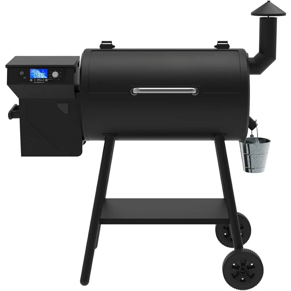 

Upgrade Wood Pellet Smoker, 8 in 1 BBQ Grill with Latest PID Technology LCD Controller, Auto Temperature Control