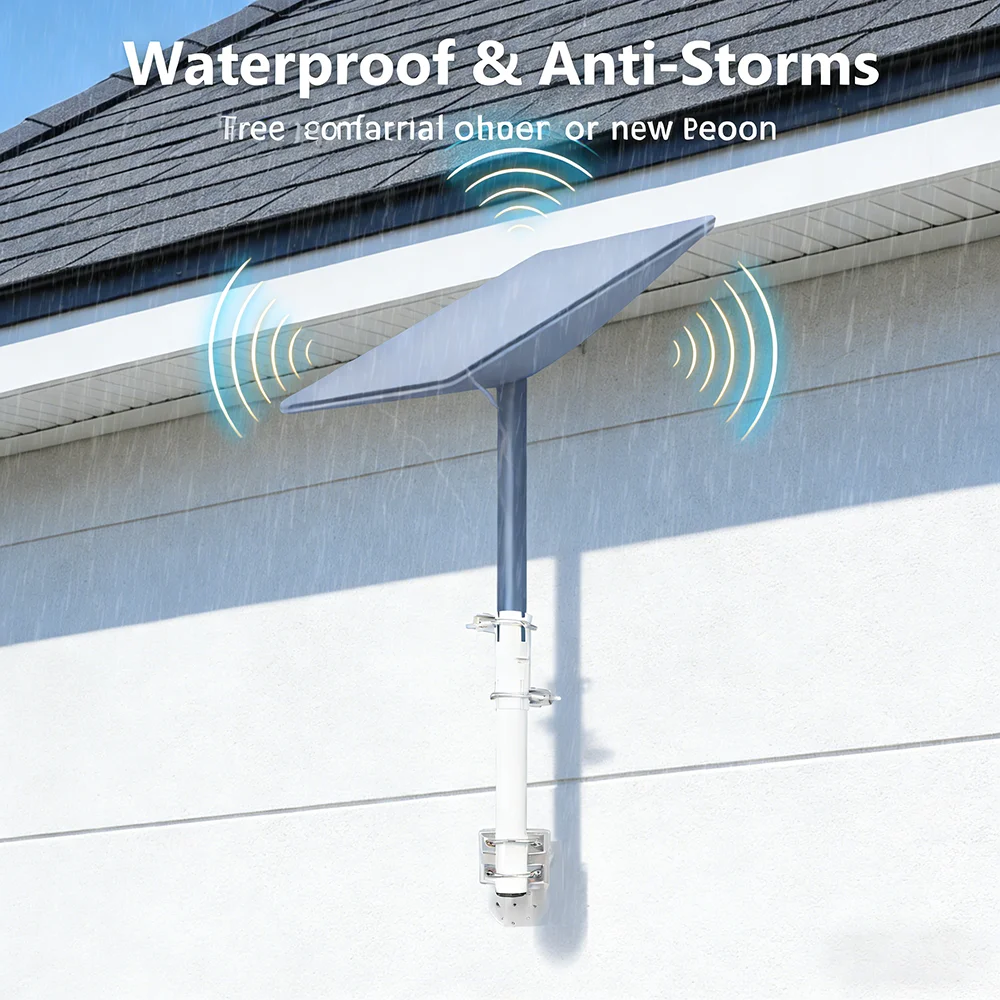 Starlink Antenna Bracket-Adjustable Stainless Steel Heavy Duty Pivot Starlink Installation Kit, For Roof and Wall Installation