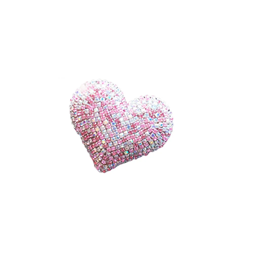 

Rhinestone Heart Car Perfume Aromatherapy Solid Diffuser Auto Dashboard Decoration Pink Color Gift for Girls Car Perfume