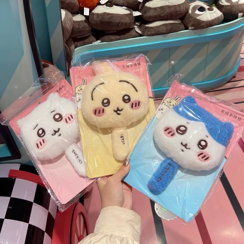 

Cute Cartoon Anime Peripheral Doll Model Handheld Makeup Mirror Portable Portable Mirror Cute Cartoon Creative Girl Holiday Gift