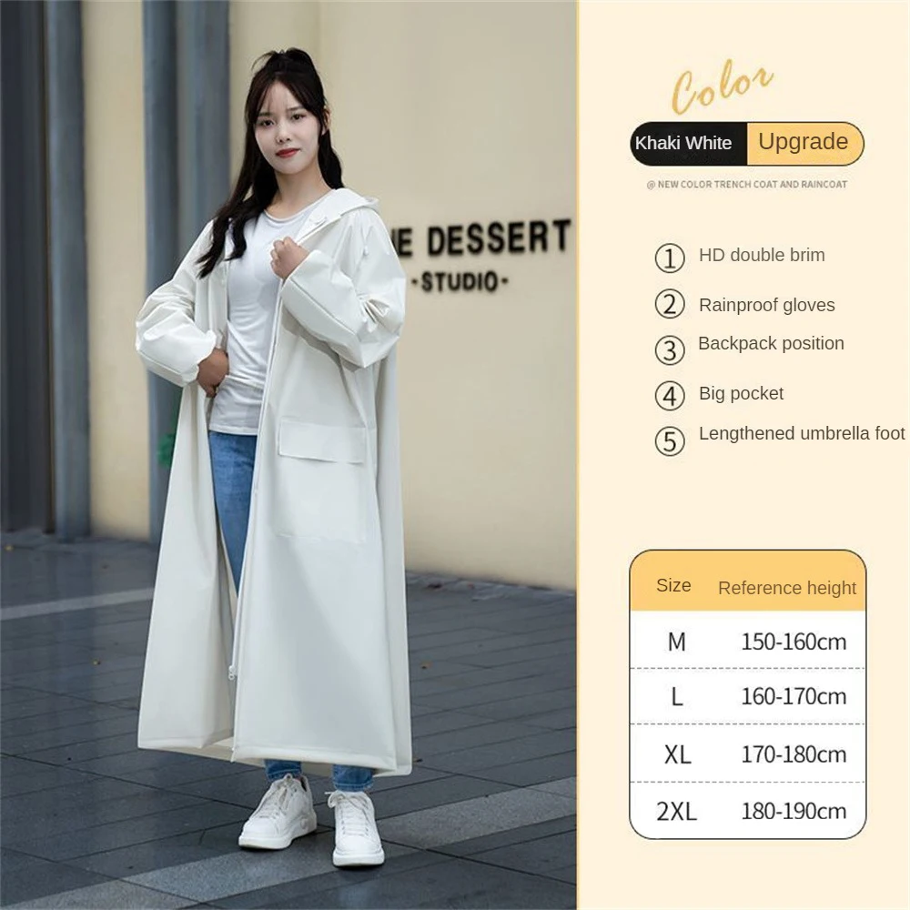 

Outdoor Raincoat Hiking Travel Portable Thickened Long Jumpsuit Raincoat Non Adult Raincoat EVAWear-resistant Camping