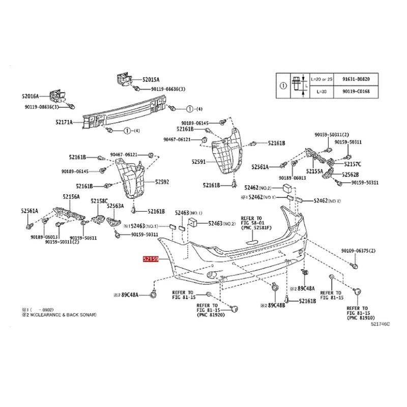 To yo ta body bumper rear bumper cover 52159-02980/5215902980/52159 02980