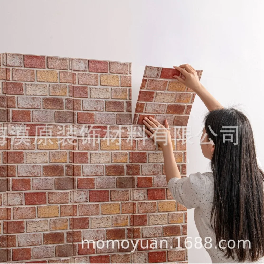 30x30x0.3cm 3D Wood Grain Wall Panels - Self-Adhesive SXP Foam, Brick Texture, Peel & Stick for Living Room, Bedroom - Easy DIY