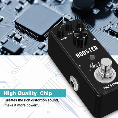 Imagen 2 del producto Rowin-Pedal elevador de efecto bajo para guitarra eléctrica, refuerzo analógico puro, bajo/acreble/volumen, forma de tu tono, tamaño Mini, Bypass verdadero