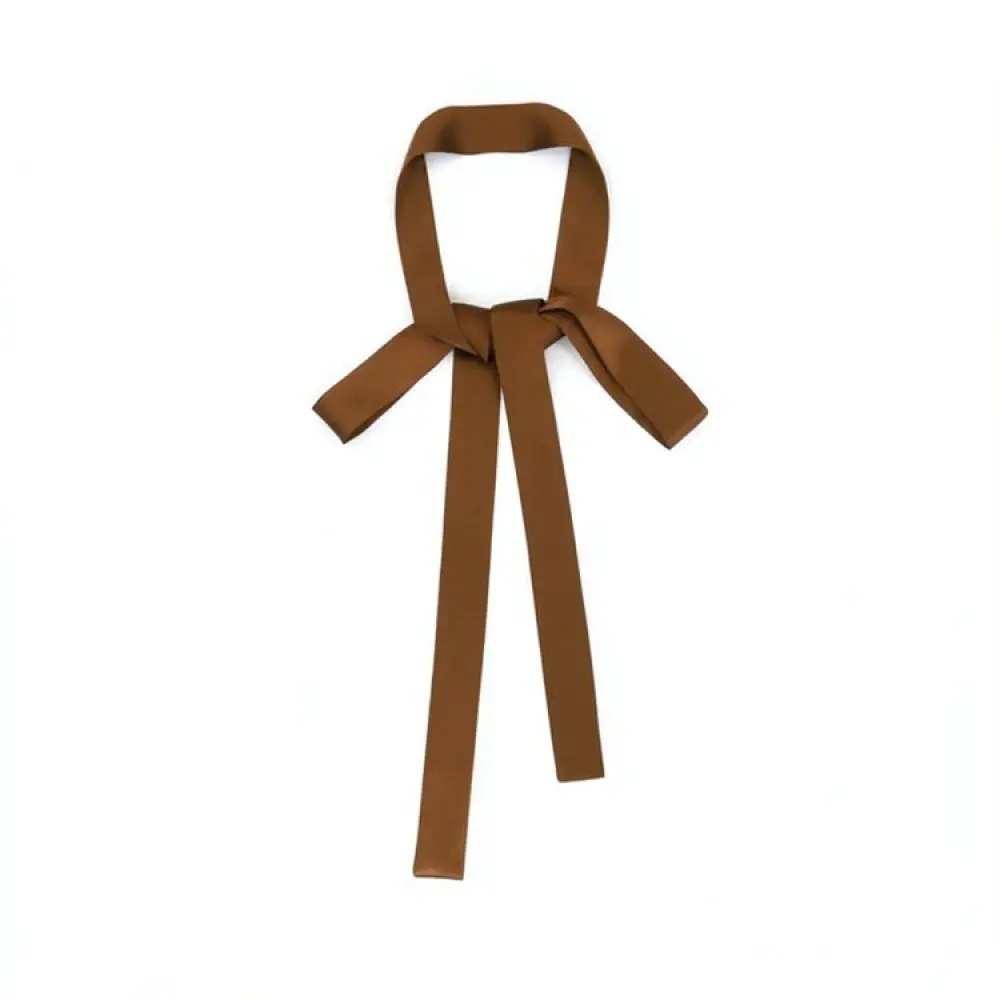 Fashion Long Skinny Scarf Women Silk Feeling Solid Color Ribbon Elegant Handbag Scarf Versatile Neck Tie Soft Simple Headband