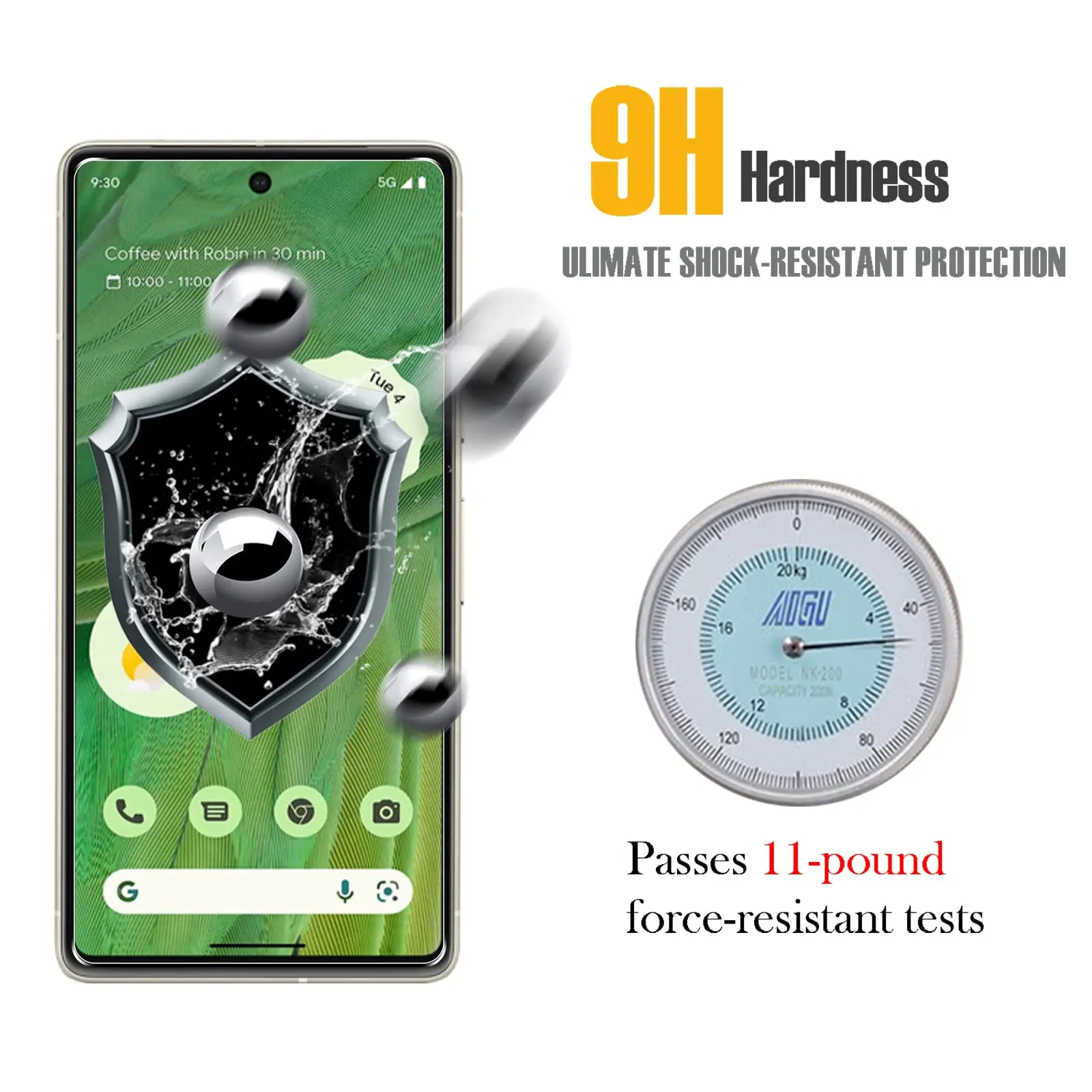 Proteggi schermo per Google Pixel 7 vetro temperato HD Crystal Clear 9H custodia antigraffio in alluminio ad alta resistenza