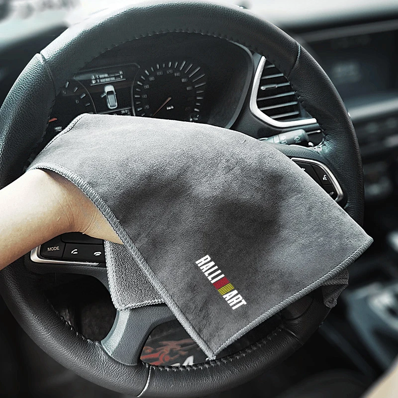 Car Wash Towel Care Cloth Detailing Hemming Wiping Rags Accessories For Mitsubishi Ralliart 2010 2022 Lancer Ralli Art 9 10 Asx