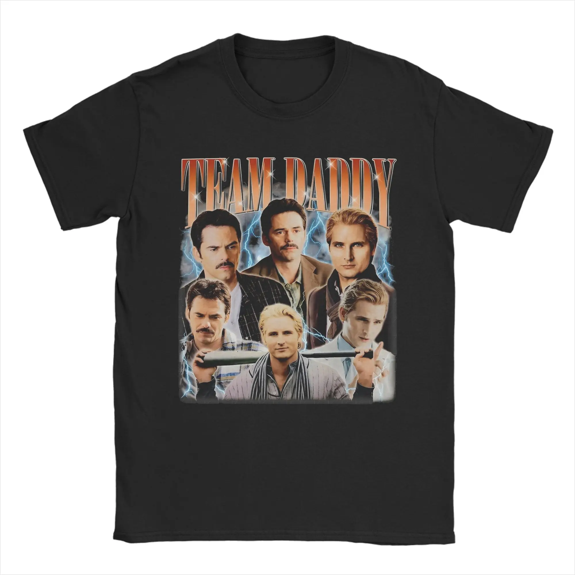 Team Daddy Carlisle Cullen and Charlie Swan Twilight T Shirts Men's  Pure Cotton Fun T-Shirt Tees Short Sleeve Clothing Gift