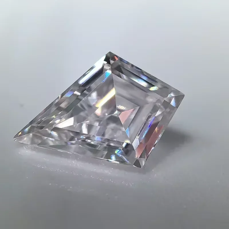 

L-Kite Cut Moissanite Stone D Color Charm Beads for DIY Jewelry Making Rings Bracelet Selectable Certificate