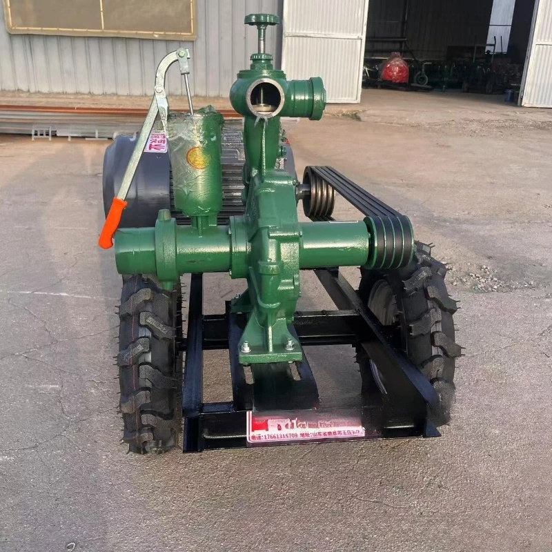 Diesel trailer water pump unit 4-inch water inlet two 3-inch water outlet booster pumps with a high lift of 150 meters