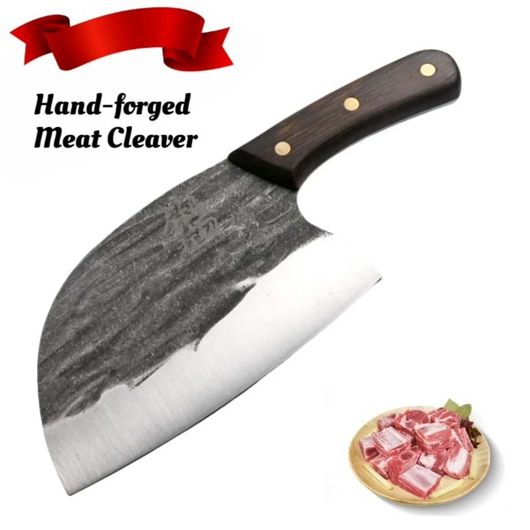 

PLYS chef knife, Hand Forged Kitchen Knife, Stainless Steel Sharp Meat Cutting Knife, Household cleaver, Meat Cleaver