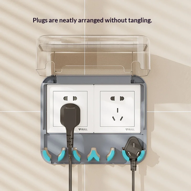 Clear Slim Waterproof Outlet Cover, Bathroom Socket Splash-Proof Protector, Anti-Electric Shock Safety Box, Durable Design