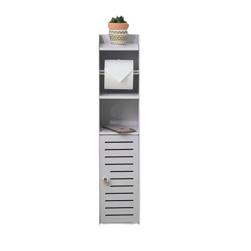 Bathroom Shelf with Crevices Multi-layer Storage Cabinet Toilet Floor Standing Narrow Cabinet Storage Holder Bathroom Organizer