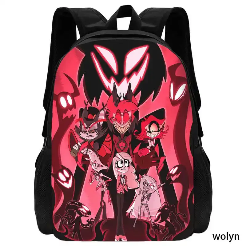 Mochila escolar dos desenhos animados para menino menina, anime h-ha-z-bin hotel jogo criança mochila para a escola, mochila escolar de pouco peso para criança