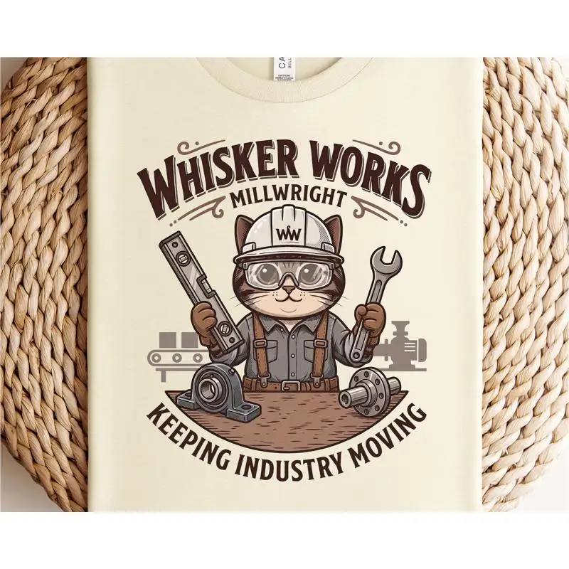 Millwright Cat Industrial Mechanic T-Shirt