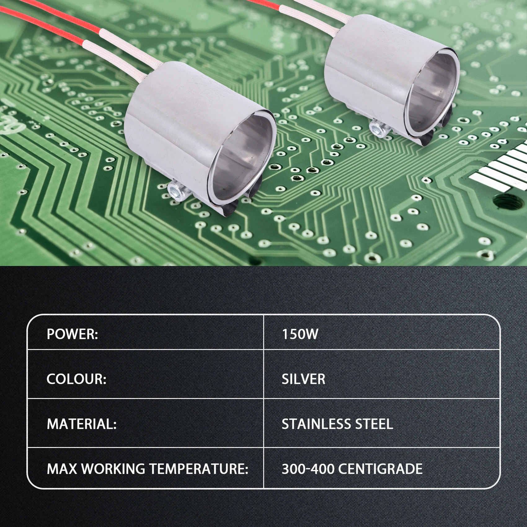 2 قطعة/الوحدة الميكا الفرقة سخان 35X45 مللي متر 110 فولت 150 واط الفولاذ المقاوم للصدأ عناصر التدفئة لآلة حقن البلاستيك