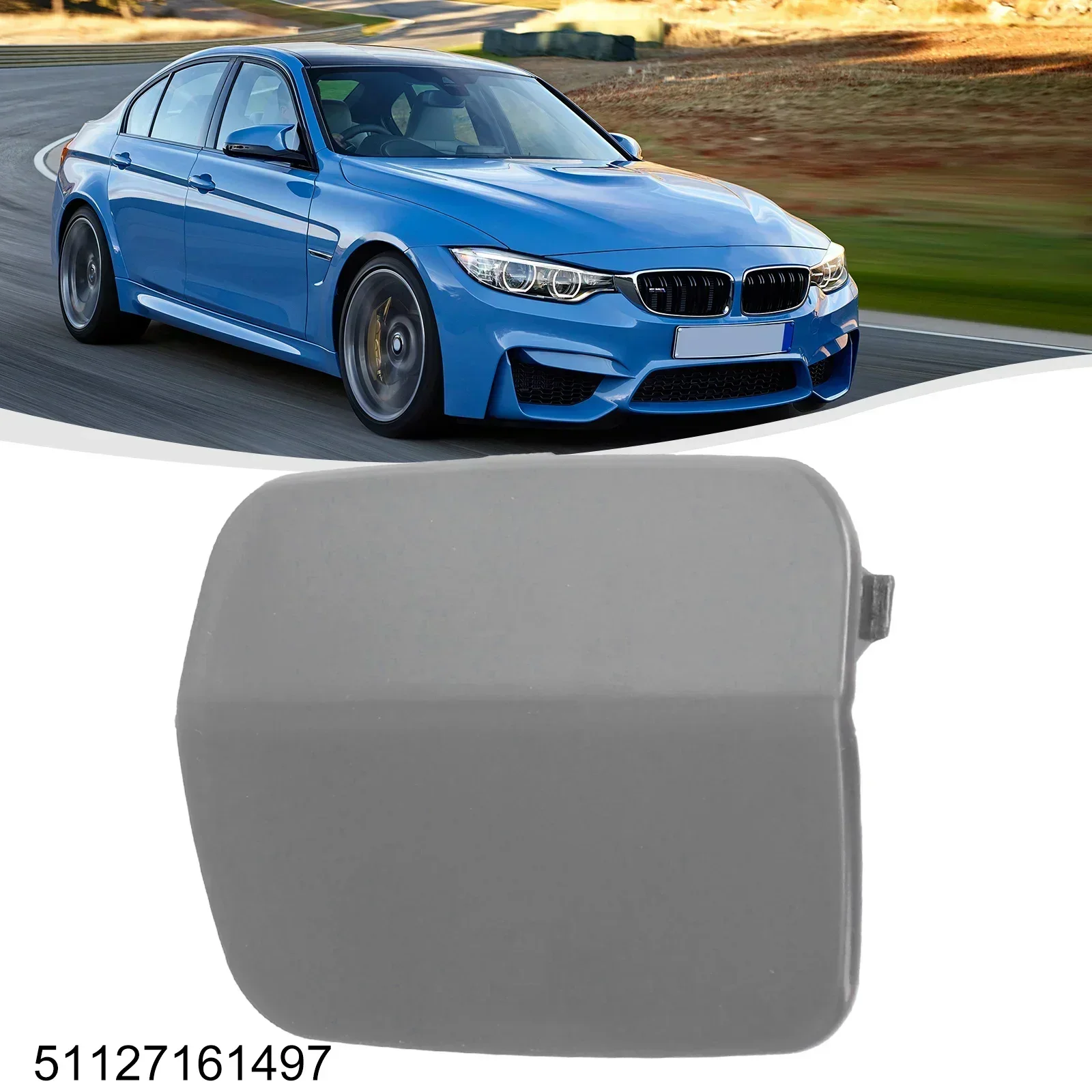 

1pcs Rear Bumper Tow Hook Eye Cover 51127161497 Fit For BMW 3-Series E92 E93 328i 335i Car Towing Hook Cover Cap ABS