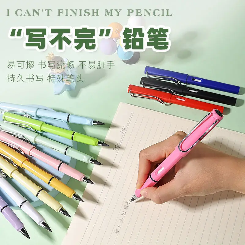 1Pcsnew Oneindige Schrijven Potlood Inkt Gratis Novelty Eeuwige Pen Art Schets Tekening Tool Kinderen Gift Schoolbenodigdheden Briefpapier