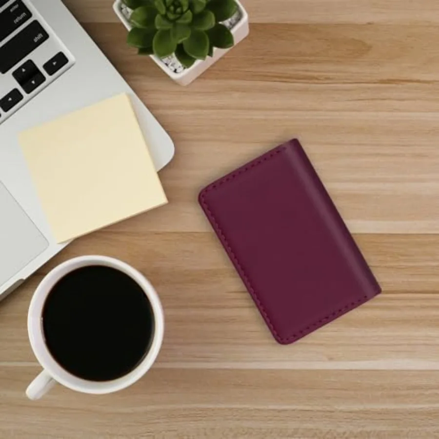 Business Credit Card Holders, Magnetic Sealing Anti Drop, PU Leather Debit Card Protector Organizer Case