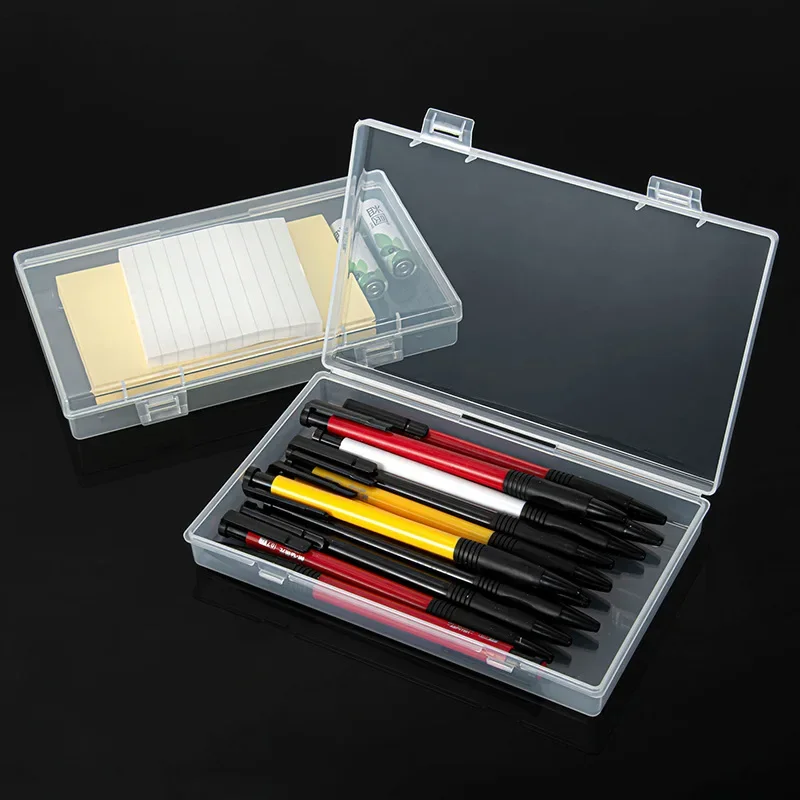 3 Pieces Of Colorful Plastic Storage Box Card Mouth Dust Portable Storage Box For Pens, Notepads, Spare Parts, Needle And Thread