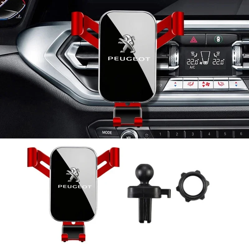 Soporte de teléfono para coche, soporte de navegación automática de 360 grados para Peugeot 206 207 307 407 408 308 607 508 3008 5008, accesorios para coche